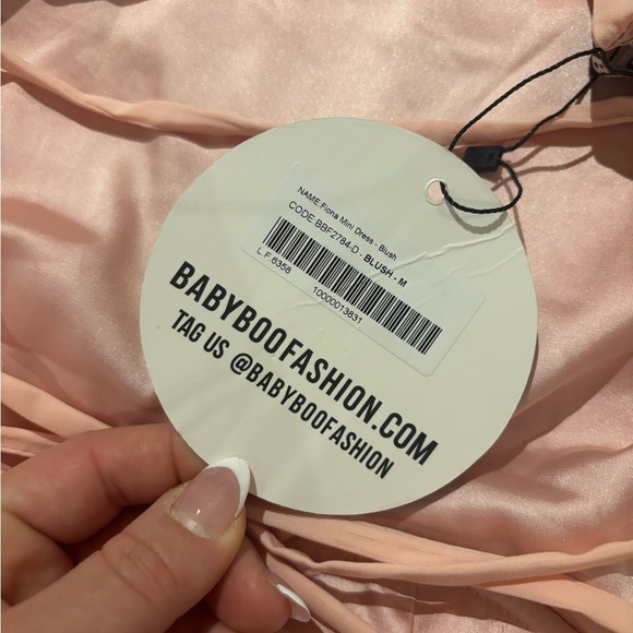 Baby boo fiona mini dress- blush. Size medium - Picture 7 of 8